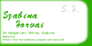 szabina horvai business card